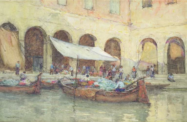 Le marché du Rialto, Venise